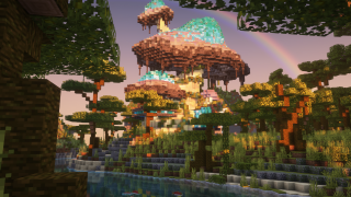 image of Warped Mushroom Dwelling | oJamJam by oJamJam Minecraft litematic